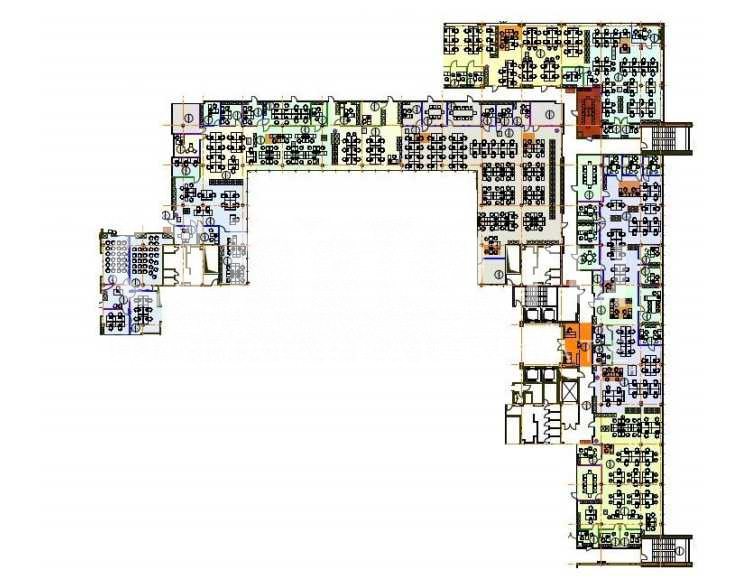 Планировка офиса 1100-2500 м², 9 этаж, Бизнес-центр «Гранд Сетунь Плаза»